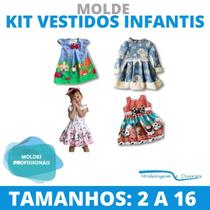 Kit moldes vestidos infantis, modelagem&diversos, correios Kit moldes vestidos infantis, modelagem&diversos, correios