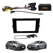 Kit Moldura 1 e 2 Din Volkswagen Polo Virtus e TCross e Canbus para sistemas Android