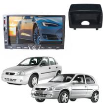 Kit Moldura 2 Din Corsa Classic Wind + Central Multimidia Mp5 7" + Brinde