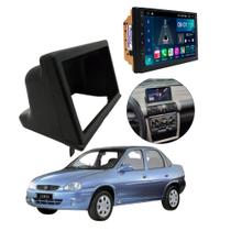 Kit moldura 2 din fiamon corsa classic wind + central multimidia android auto universal 7" slim