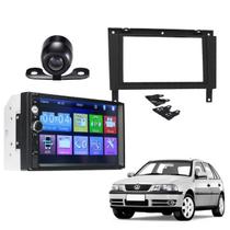Kit Moldura 2 Din Fiamon Gol G3 Parati G3 E Saveiro G3 + Central Multimidia Mp5 Com Tela De 7 Camera De Ré