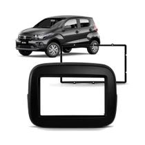 Kit Moldura 2 Din Fiat Mob 2016/2022 Black Piano