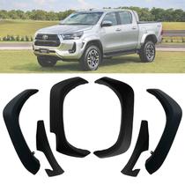 Kit Moldura Alargador Paralama Hilux SRX 2024 a 2025 Fosco 6 Peças Kit Moldura Alargador Paralama Hilux SRX 2024 a 2025 Fosco 6 Peças