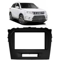 Kit Moldura Painel 2 Din 7 Polegadas Suzuki Vitara 2016 2017 2018 2019 2020 2021 2022 Preto