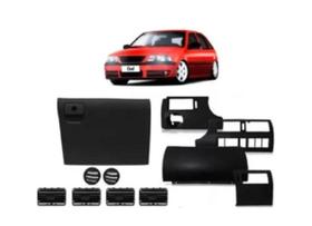 Kit Moldura Painel Grade Porta Luvas Ar Gol G3 00/2005 Preta Kit Moldura Painel Grade Porta Luvas Ar Gol G3 00/2005 Preta