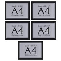 Kit Moldura para Quadro e Certificado A4 21x30 Retangular 23x32 Preto 3Green Kit Moldura para Quadro e Certificado A4 21x30 Retangular 23x32 Preto 3Green