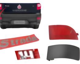 Kit Moldura Refletor Ponteira Ld Strada Original +emblemas K4T1001 Kit Moldura Refletor Ponteira Ld Strada Original +emblemas K4T1001