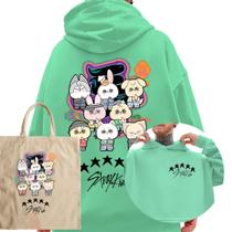 Kit Moletom E Ecobag Blusa De Frio Stray Kids 5 Star Chibli