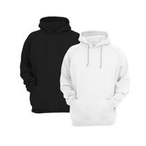 Kit Moletom Masculino Blusa Masculina Canguru sem Ziper com Capuz Liso Flanelado Básico Unissex