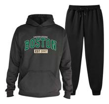 Kit Moletom Masculino Calça Blusa De Frio Boston Flanelado