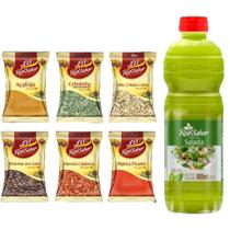 Kit Molho De 900ml Pimenta Alho Salada Shoyu + Saches De 6 Temperos Sua Escolha
