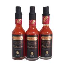 Kit Molho Pimenta Mendez 60ml 03 Habanero Tradicional Vidro