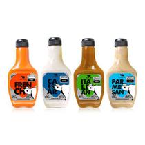 Kit molhos caesar + french + italian + parmesan junior frasco