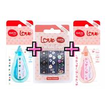 Kit Molin Decoração Fofo 3 Washi Tape + 2 Fitas Decorativas