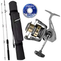 Kit Molinete Versus Vara Fibra de Vidro Porta Varas e Linha Kit Molinete Versus Vara Fibra de Vidro Porta Varas e Linha