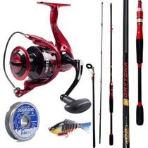 Kit Molinete Vertix Drag 5Kg Carretel Alumínio Vara Carbono Kit Molinete Vertix Drag 5Kg Carretel Alumínio Vara Carbono