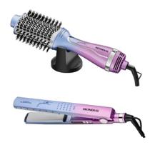 Kit Mondial 2 em 1 Escova Secadora de cabelo ES-JU-03 e Prancha P-JU-03 Bivolt Kit Mondial 2 em 1 Escova Secadora de cabelo ES-JU-03 e Prancha P-JU-03 Bivolt