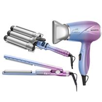 Kit Mondial Juliette Prancha P-JU-03 - Secador SCT-JU-03 E Modelador Triondas Bivolt