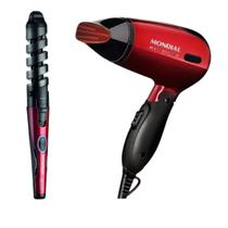 Kit Mondial Secador Portátil Max Travel SC-10 E Modelador EM-05 Bivolts