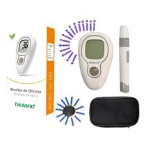 Kit Monitor De Glicemia G4253 Bioland 50 Fitas 25 Lancetas