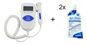 Kit Monitor Fetal Pré Natal Sonar Doppler + Pilhas E 2 Unidades De Gel Incluso