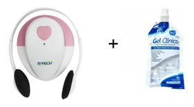 Kit Monitor Fetal Pré Natal Sonar Doppler + Pilhas E Gel Incluso