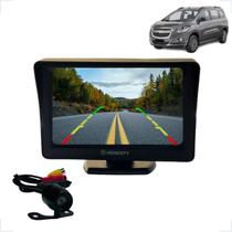 Kit Monitor LCD 4.3 Polegadas + Câmera de Ré Spin 2012 2013 2014 2015 2016 2017 2018 até 2024