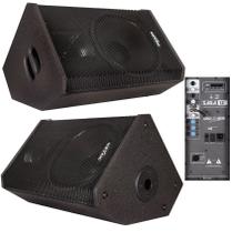 Kit Monitor Retorno ativo 12" + Passiva 250W SAGA + Cabo
