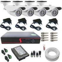 Kit Monitoramento 4 Câmeras Digitais HD Infravermelho DVR 4 Canais