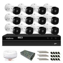 Kit Monitoramento Intelbras com 12 Câmeras de Segurança 1080p