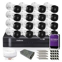 Kit Monitoramento Intelbras com 16 Câmeras de Segurança 1080p