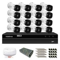 Kit Monitoramento Intelbras com 16 Câmeras de Segurança 1080p