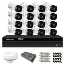 Kit Monitoramento Intelbras com 16 Câmeras de Segurança 720p