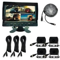 Kit Monitoramento Monitor 7 Polegadas + 4 Câmeras Ahd 12-24v Kit Monitoramento Monitor 7 Polegadas + 4 Câmeras Ahd 12-24v