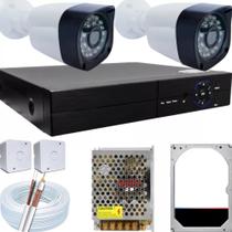 Kit Monitoramento Residencial E Comercial 2 Câmeras Full Hd