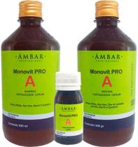 Kit Monovit Pro A Ambar fortalecedor crescimento capilar força, briho e maciez