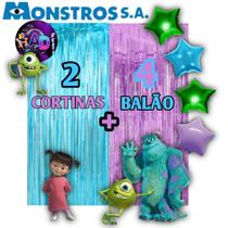 Kit: MONSTRO SA 2 Cortinas Metalizada + 4 Balões Estrelas, Decoração, Festa, Aniversário, Adereços, Festival, Comemorção Kit: MONSTRO SA 2 Cortinas Metalizada + 4 Balões Estrelas, Decoração, Festa, Aniversário, Adereços, Festival, Comemorção