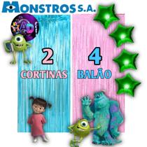 Kit: MONSTRO SA 2 Cortinas Metalizada + 4 Balões Estrelas, Decoração, Festa, Aniversário, Adereços, Festival, Comemorção Kit: MONSTRO SA 2 Cortinas Metalizada + 4 Balões Estrelas, Decoração, Festa, Aniversário, Adereços, Festival, Comemorção