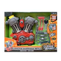 Kit Monta e Desmonta Motor Carros Brinquedo Toys 20 Peças