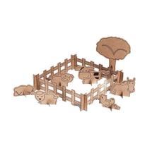 Kit Montar e Pintar Fazendinha em Papelão - Eu amo Papelão Kit Montar e Pintar Fazendinha em Papelão - Eu amo Papelão