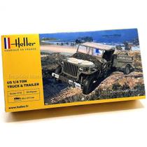 Kit Montar Jipe dos EUA de 1/4 ton e reboque - Heller
