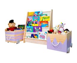 Kit Montessori, Guarda Brinquedos E Livros Infantil, 3 Itens