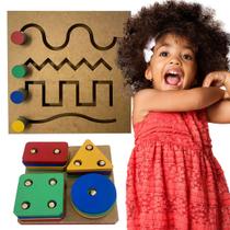 Kit Montessori Painel Psicomotor e Prancha de Seleção - Tralalá