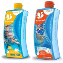 Kit Montreal Clarificante Floculante + Limpa Borda 1 Litro
