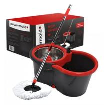 Kit Mop Giratório 13L Esfregão Balde Cintrifugador Limpeza