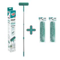 Kit Mop Limpa Janelas com Cabo Extensível Flash Limp MOP6071 + 2 Refil RMOP6071 Kit Mop Limpa Janelas com Cabo Extensível Flash Limp MOP6071 + 2 Refil RMOP6071
