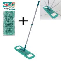 Kit Mop Pano De Chão Chenile + Refil Flash Kit Mop Pano De Chão Chenile + Refil Flash