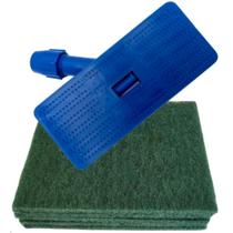 Kit Mop Rodo Pega Fibra 10 fibras VERDE A SUA Limpeza Pesada CABO de Vassoura