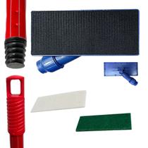 Kit MOP SUPORTE LT Limpa Tudo Com tiras autocolantes + CABO METALICO 1,20 Metros Condor + Fibra Multiuso VERDE + Fibra Macia Branca Kit MOP SUPORTE LT Limpa Tudo Com tiras autocolantes + CABO METALICO 1,20 Metros Condor + Fibra Multiuso VERDE + Fibra Macia Branca