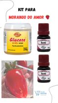 Kit Morango Do Amor Xarope Glucose + 2 Corante Vermelho Bordô 10ml